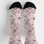 Naadloze abstracte moderne gevarieerde vlechtbloem sokken (Top)