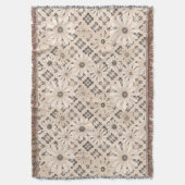 Naadloze abstracte moderne geveesdroogde florale f deken (Voorkant Verticaal)