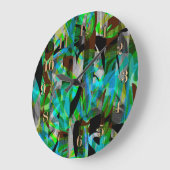 Naadloze abstracte, moderne penseelstreek, multico grote klok (Hoek)