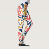 Naadloze abstracte, moderne penseelstreek, multico leggings (Rechts)