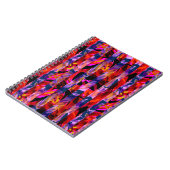 Naadloze abstracte, moderne penseelstreek, multico notitieboek (Linkerzijde)