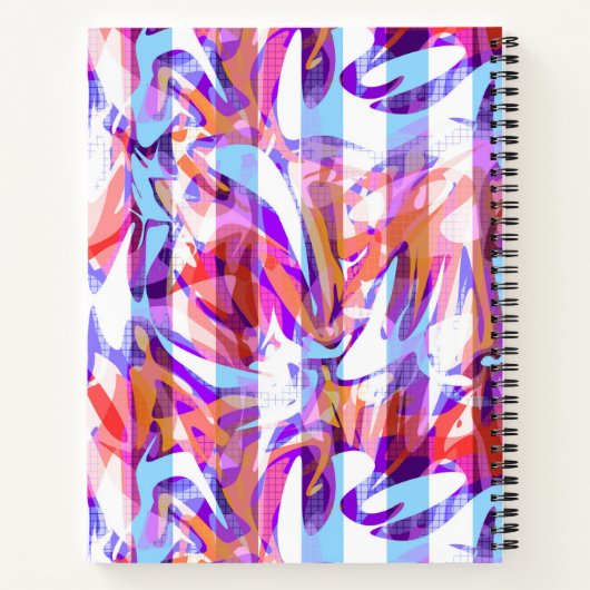 Naadloze abstracte, moderne penseelstreek, multico notitieboek (Achterkant)