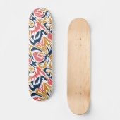 Naadloze abstracte, moderne penseelstreek, multico persoonlijk skateboard (Voorkant)