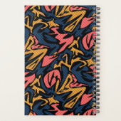 Naadloze abstracte, moderne penseelstreek, multico planner (Achterkant)