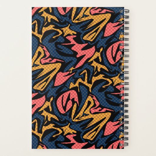 Naadloze abstracte, moderne penseelstreek, multico planner (Achterkant)