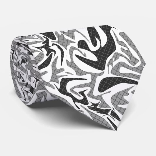 Naadloze abstracte, moderne penseelstreek, multico stropdas (Opgerold)