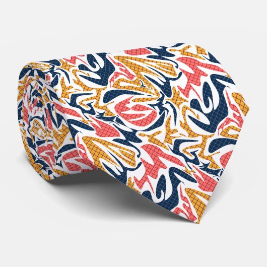 Naadloze abstracte, moderne penseelstreek, multico stropdas (Opgerold)