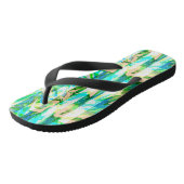 Naadloze abstracte, moderne penseelstreek, multico teenslippers (Schuin)