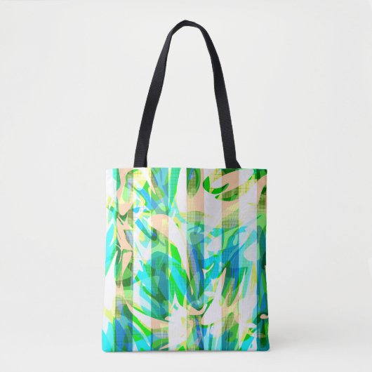 Naadloze abstracte, moderne penseelstreek, multico tote bag (Voorkant)