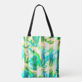 Naadloze abstracte, moderne penseelstreek, multico tote bag (Achterkant)