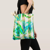 Naadloze abstracte, moderne penseelstreek, multico tote bag (Dichtbij)