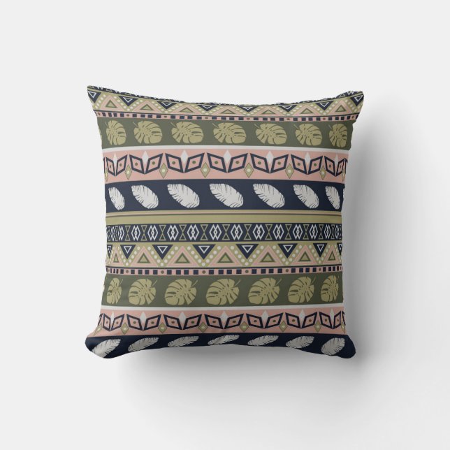Naadloze abstracte ornamentale afrikaanse ethno tr kussen (Voorkant)