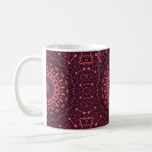 Naadloze abstracte ornamentale mozaïekkaleidoscoop koffiemok