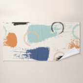 Naadloze abstracte pastelpenseelstreken, patroon b badhanddoek (Badhanddoek)