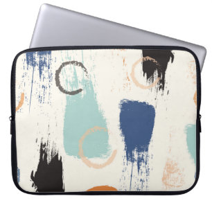 Naadloze abstracte pastelpenseelstreken, patroon b laptop sleeve