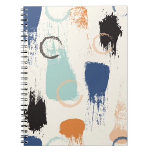 Naadloze abstracte pastelpenseelstreken, patroon b notitieboek