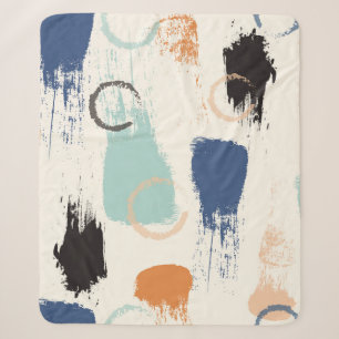 Naadloze abstracte pastelpenseelstreken, patroon b sherpa deken