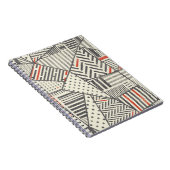 Naadloze abstracte patchwork in retrokleuren. Enke Notitieboek (Rechterzijde)