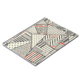 Naadloze abstracte patchwork in retrokleuren. Enke Notitieboek (Linkerzijde)