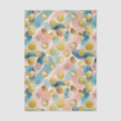 Naadloze Abstracte penseelstreek & gouden vormpatr Tissuepapier (Voorkant)