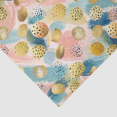 Naadloze Abstracte penseelstreek & gouden vormpatr Tissuepapier (Detail)