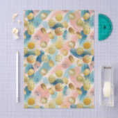 Naadloze Abstracte penseelstreek & gouden vormpatr Tissuepapier (Craft)