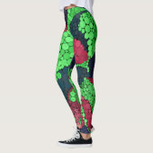 Naadloze abstracte pointillisme stippen cirkels gr leggings (Links)