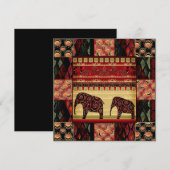 Naadloze abstracte  retro-afrikaans-Indische ele e Kaart (Voorkant / Achterkant)