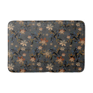 Naadloze abstracte retro beige bloemen grijze acht badmat