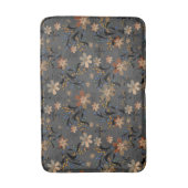 Naadloze abstracte retro beige bloemen grijze acht badmat (Voorkant Verticaal)