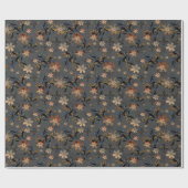 Naadloze abstracte retro beige bloemen grijze acht cadeaupapier (Vlak)