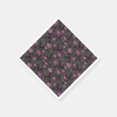 Naadloze abstracte retro-violet bloemen grijs servet (Hoek)