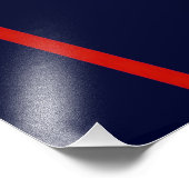 Naadloze Abstracte rode en witte strepen op een bl Foto Afdruk (Hoek)