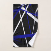 Naadloze Abstracte Royal Blue en White Lines Bad Handdoek (Handdoek)