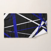 Naadloze Abstracte Royal Blue en White Lines Bad Handdoek (Handdoek)
