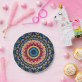 Naadloze abstracte sierbruine rode zeebodem papieren bordje (Feest)