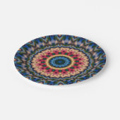 Naadloze abstracte sierbruine rode zeebodem papieren bordje (Gekanteld)