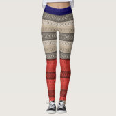 Naadloze abstracte sierdecoratie, leggings (Voorkant)