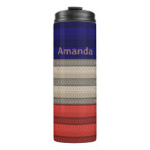 Naadloze abstracte sierdecoratie,  thermosbeker (Voorkant)