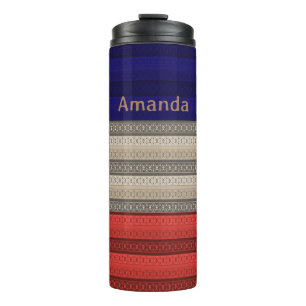 Naadloze abstracte sierdecoratie,  thermosbeker