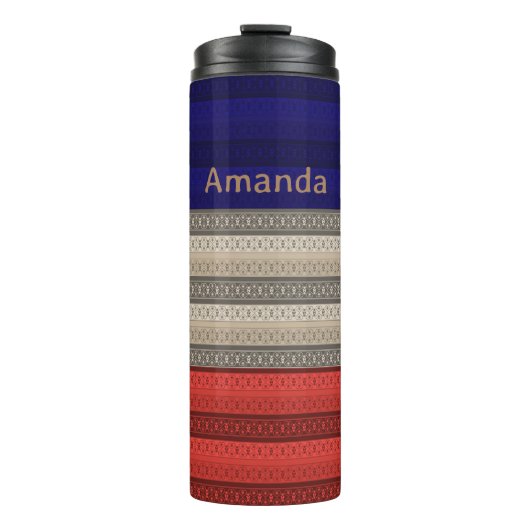 Naadloze abstracte sierdecoratie,  thermosbeker (Voorkant)