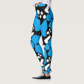 Naadloze abstracte stippen bedekken moderne cirkel leggings (Links)