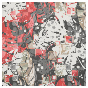 Naadloze abstracte tropische exotische moderne geo stof