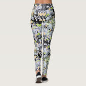 Naadloze abstracte vertakkingen bladeren bla leggings (Achterkant)