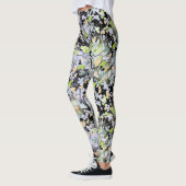 Naadloze abstracte vertakkingen bladeren bla leggings (Links)