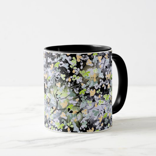 Naadloze abstracte vertakkingen bladeren bla mok (Voorkant rechts)