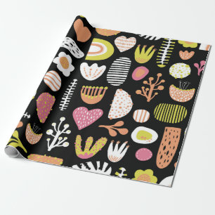 Naadloze abstracte vormen kleurrijke kinder pat cadeaupapier