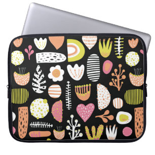 Naadloze abstracte vormen kleurrijke kinder pat laptop sleeve