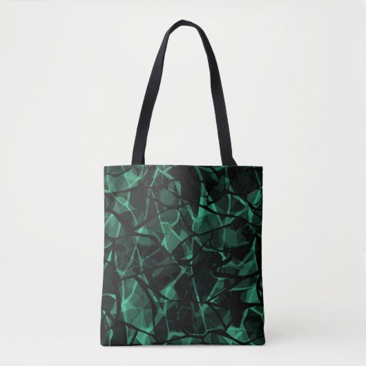 Naadloze abstracte zwarte marmer van de zwarte mar tote bag (Voorkant)
