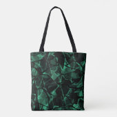 Naadloze abstracte zwarte marmer van de zwarte mar tote bag (Achterkant)